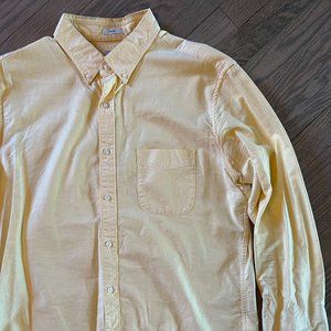 J Crew Men's L Slim Fit - Yellow Cotton Oxford Shirt